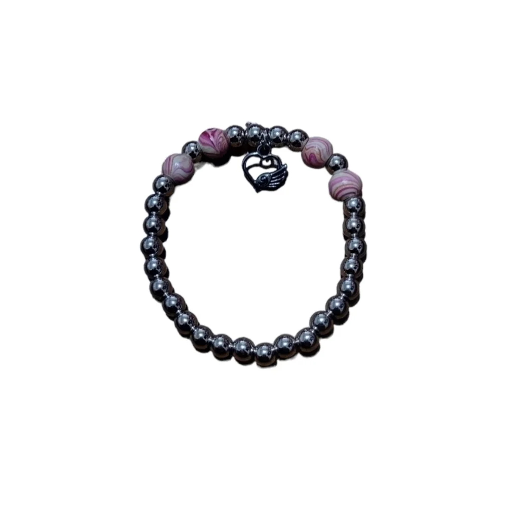 Purple Bracelet with‎ Charm